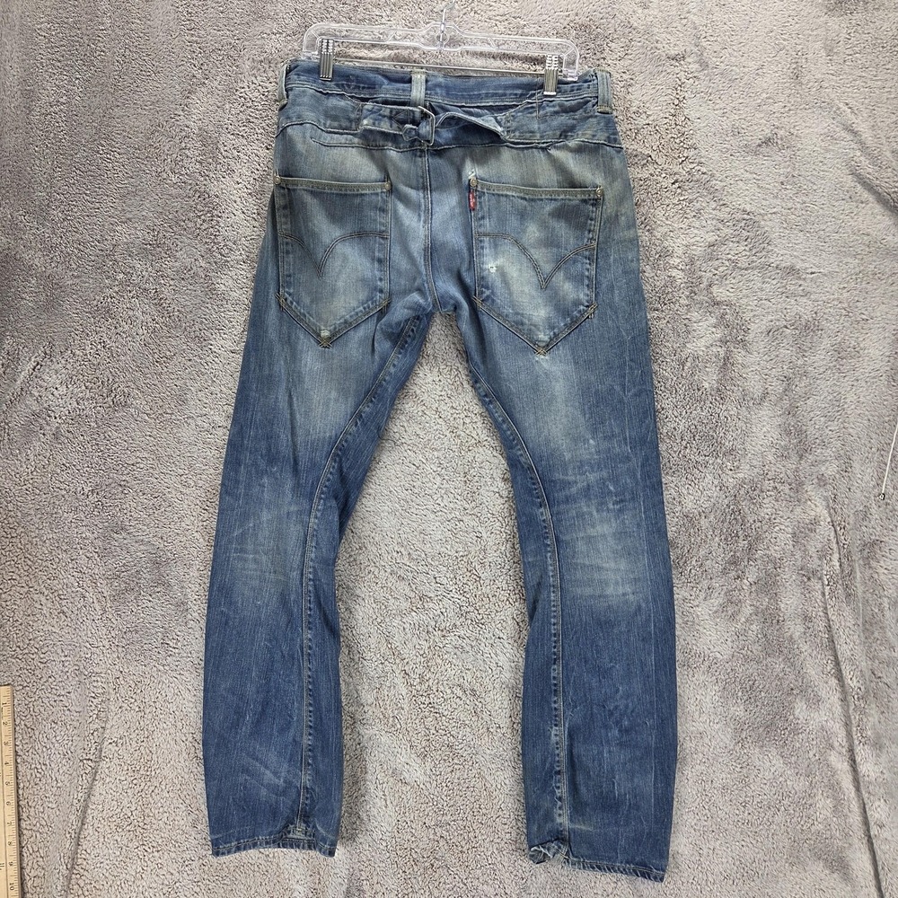 Vintage Levis Engineered Jeans Mens 32x30 Blue Buckle Back Twisted Zip Fly